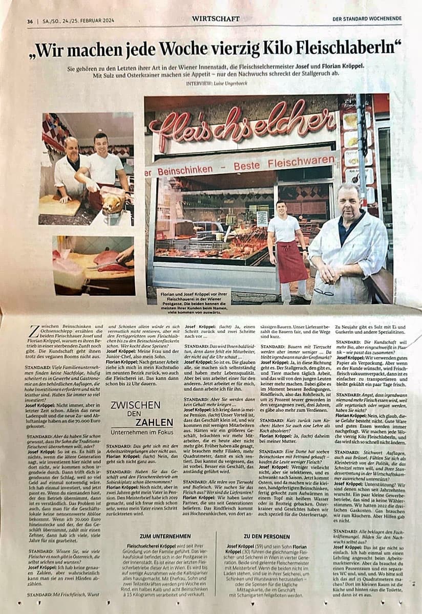 Der Standard – Fleischhauer Kröppel